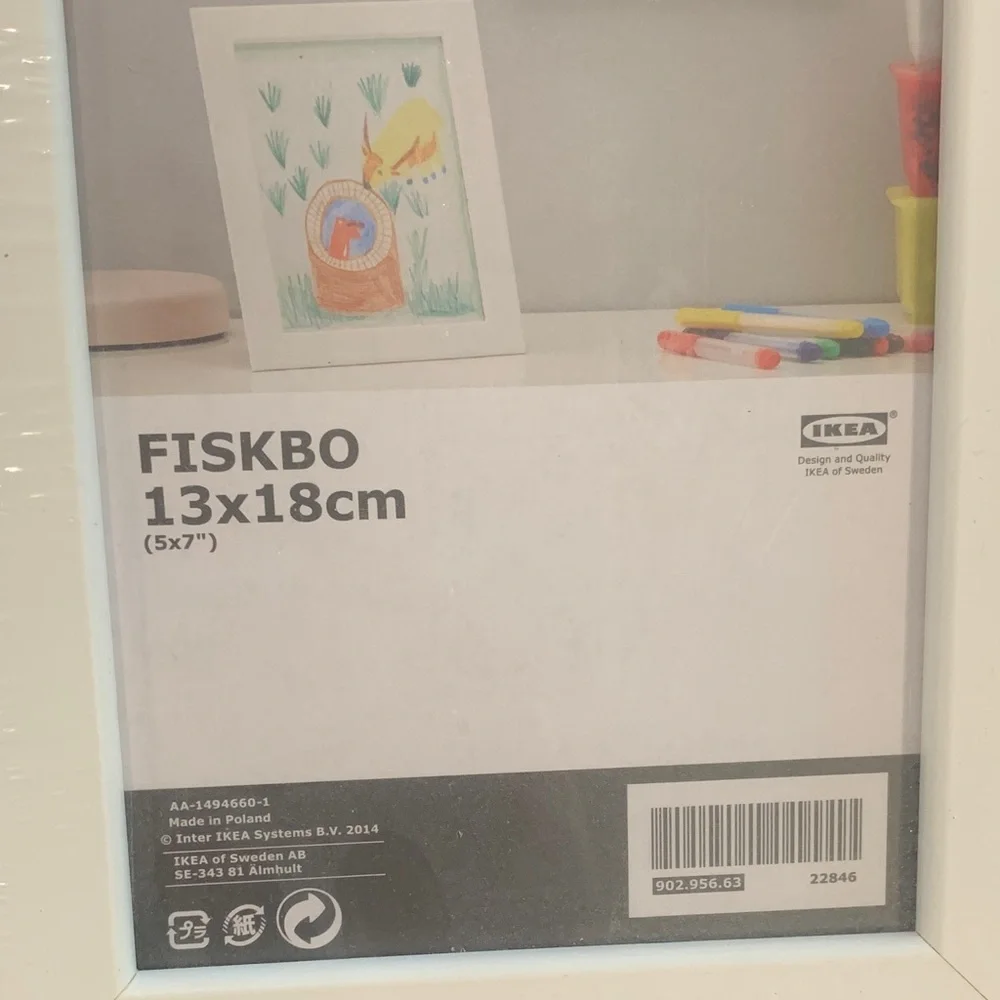 NWT Set of 4 IKEA FISKBO White Picture Frames White